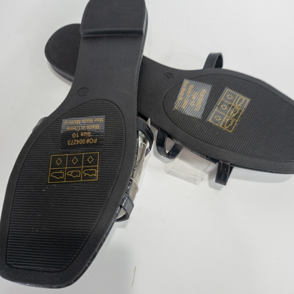 Journee Collection Ramira Slide Sandals Black -7.5 - Picture 8 of 8